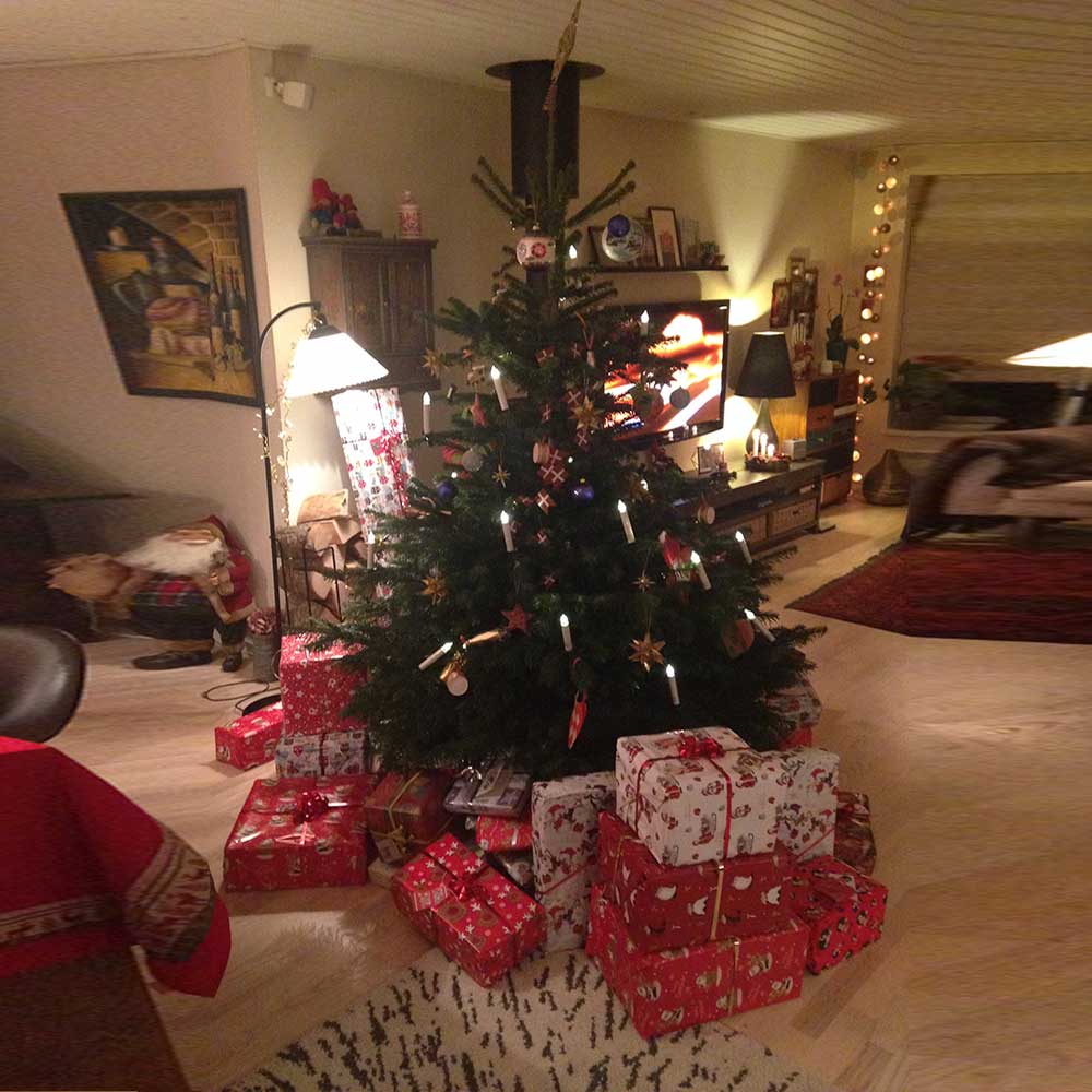 Pyntet juletræ fra TreeTime – Humlebæk