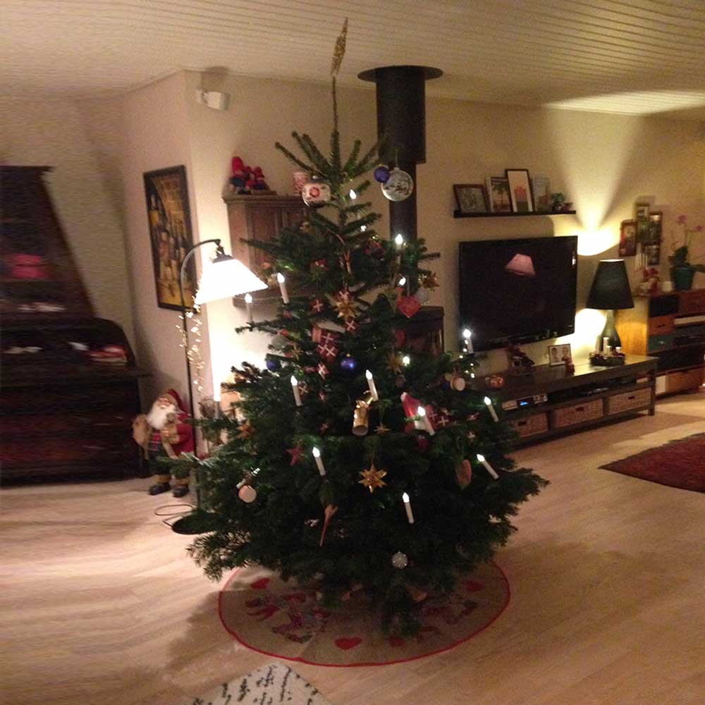 Pyntet juletræ fra TreeTime – Odense