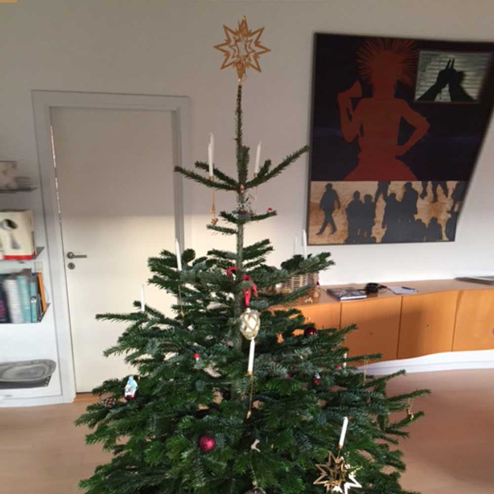 Pyntet juletræ fra TreeTime – Vedbæk