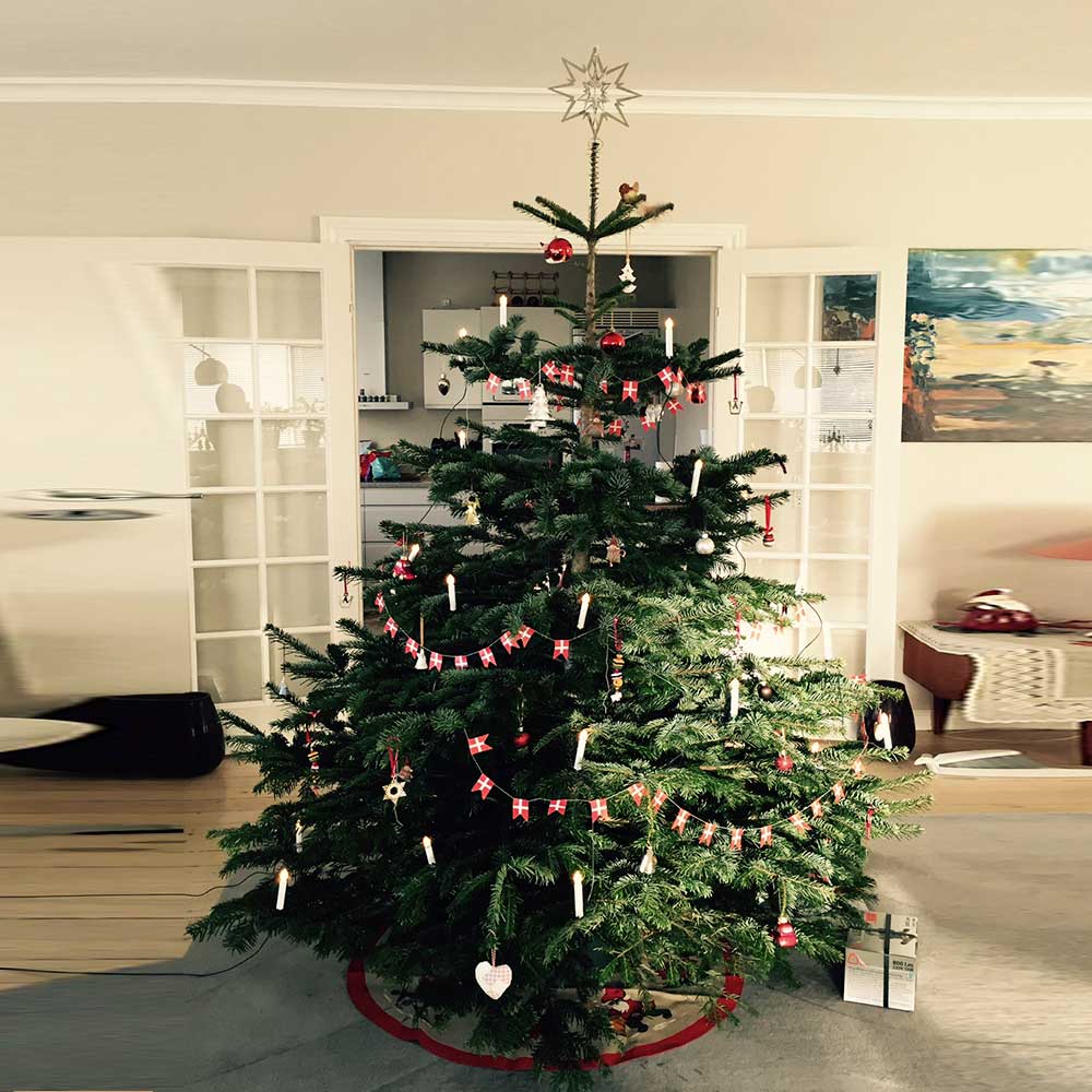 Pyntet juletræ fra TreeTime – Kastrup