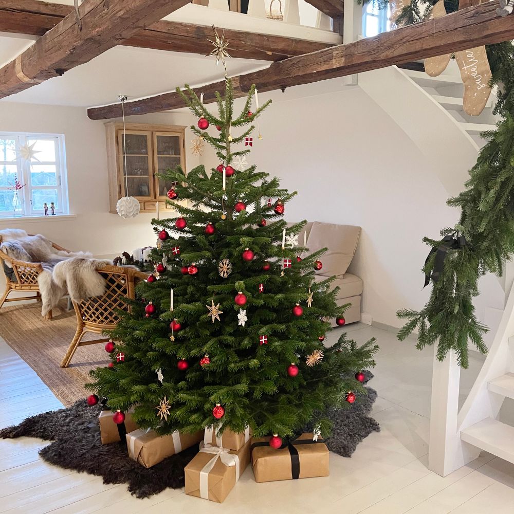 Pyntet juletræ fra TreeTime