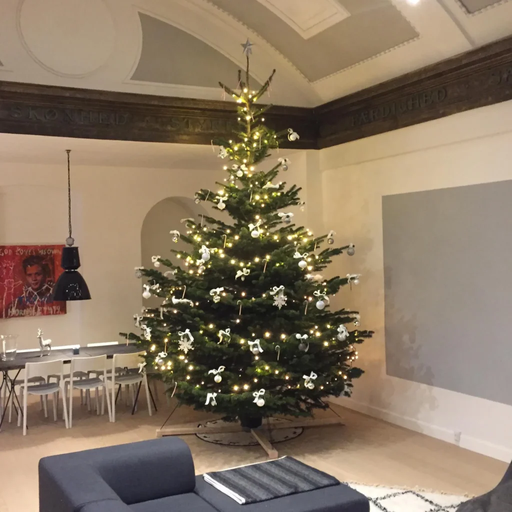 Pyntet juletræ fra TreeTime